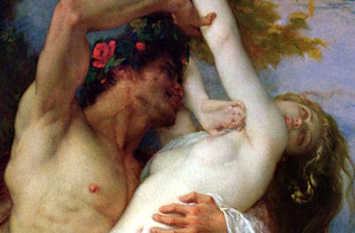Ninfa secuestrada por un Fauno