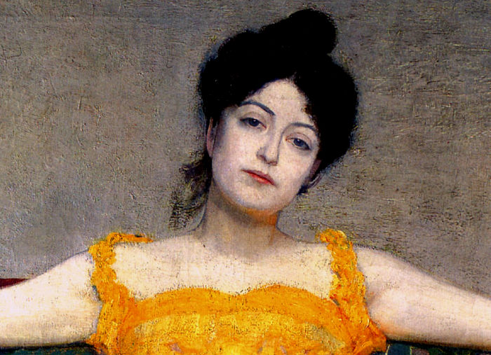 max kurzweil mujer con un vestido amarillo1