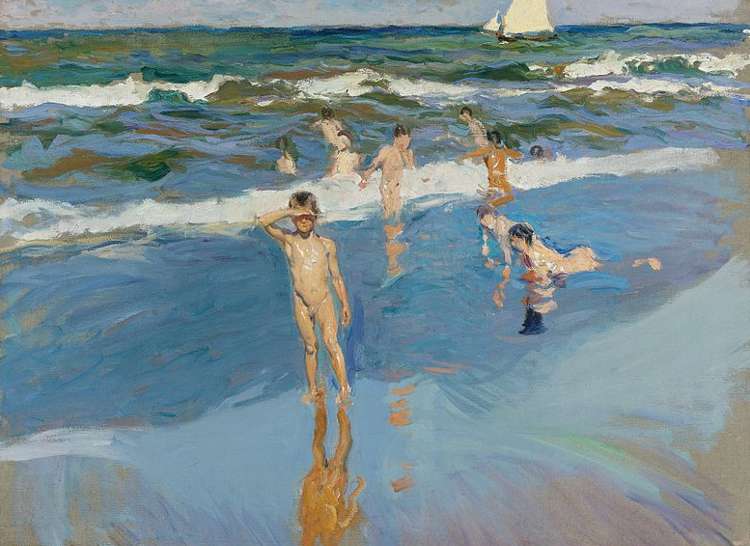 ninos en la playa sorolla