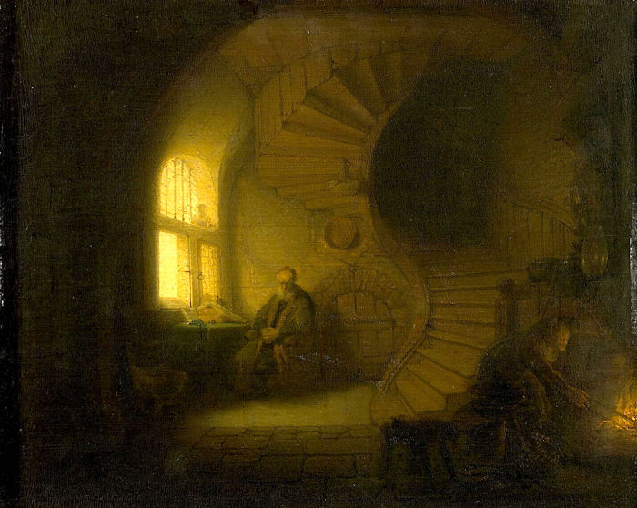 Philosopher in Meditation painting by Rembrandt van Rijn