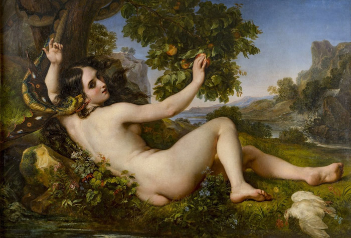 la manzana giuseppe bezzuoli eve tempted by the snake