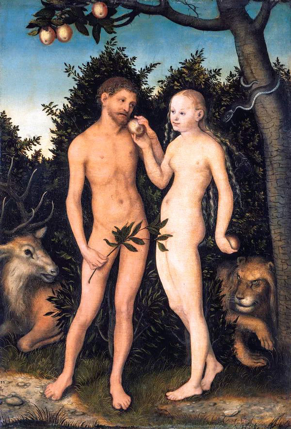 la manzana lucas cranach the elder adam und eva im paradies
