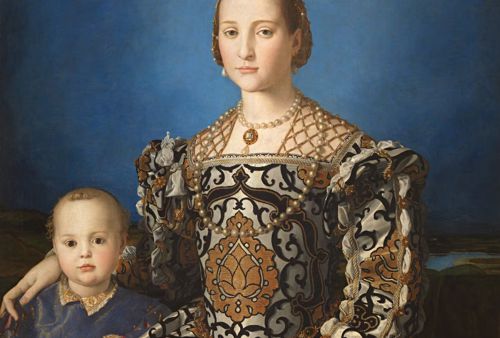 Retrato de Eleonora di Toledo con su hijo Giovanni - Bronzino